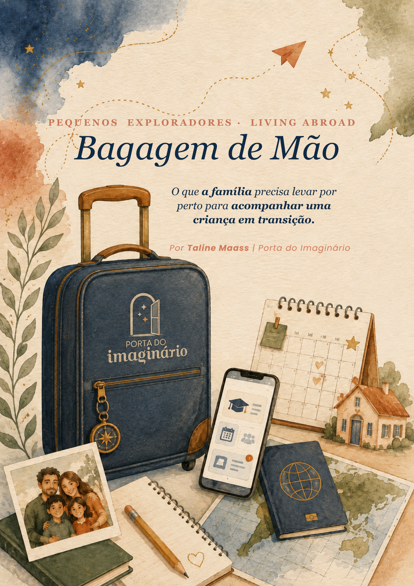 Capa do guia Bagagem de Mão: o que a família precisa levar pronto para acompanhar uma criança em transição